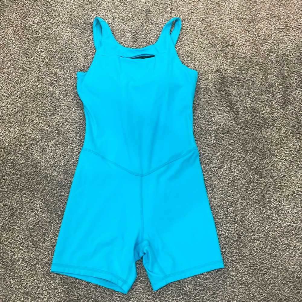 Blue Workout Short Jumpsuit